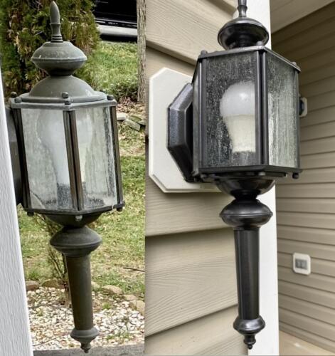 Outside lamp post restoration(before & after)