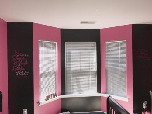 Girl's painted bedroom